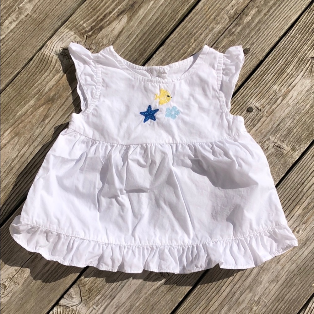 Gymboree top w/ ruffle sleeves size 12-18 months